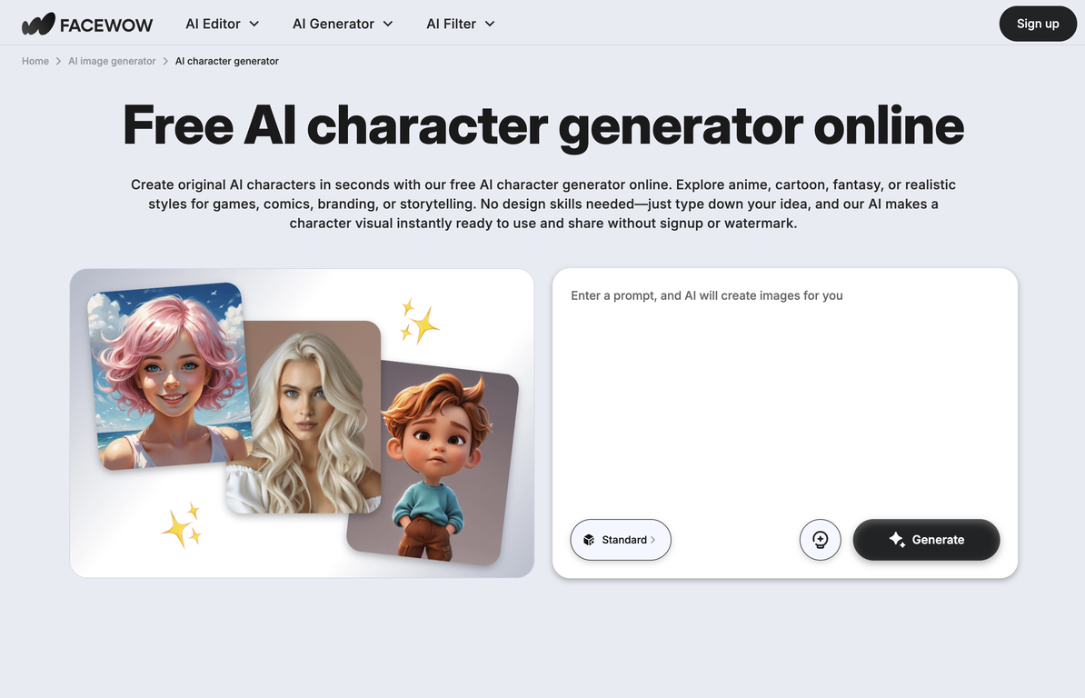 Facewow website