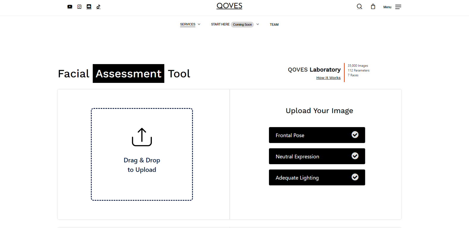 Facial Assessment Tool website