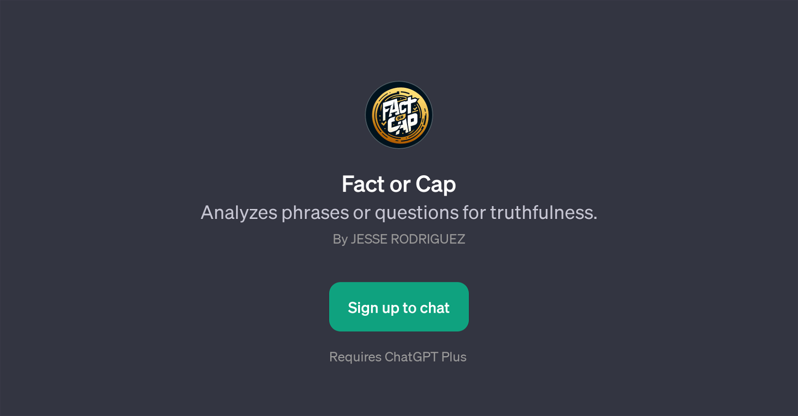 Fact or Cap website