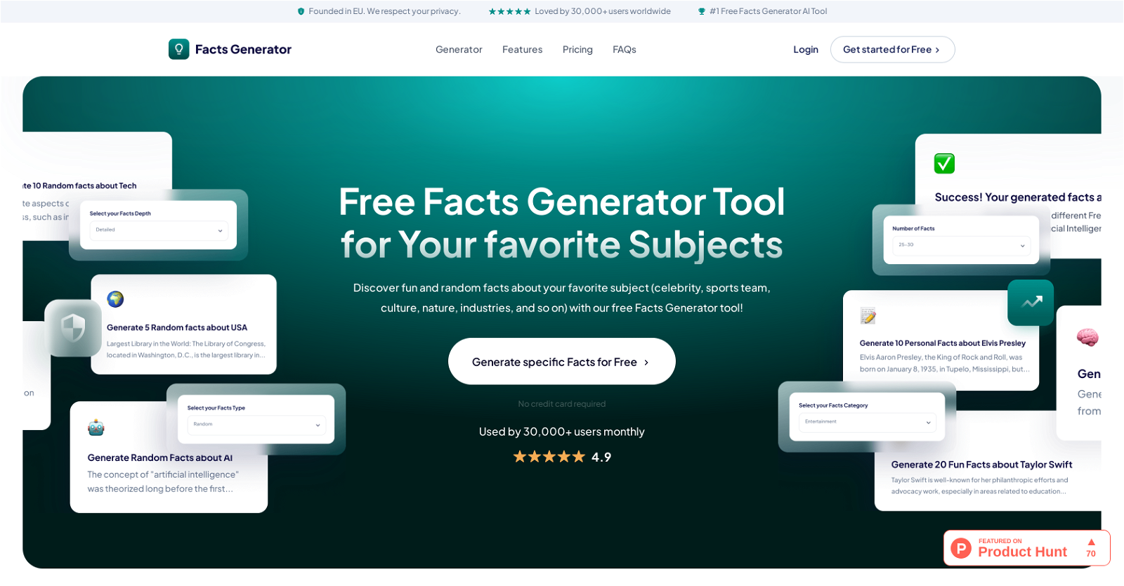 Facts-Generator.com website