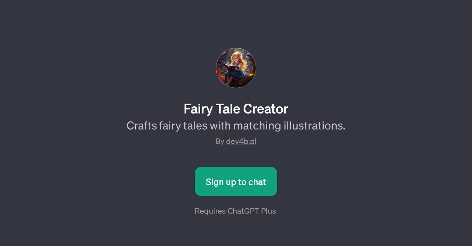 Fairy Tale Creator website