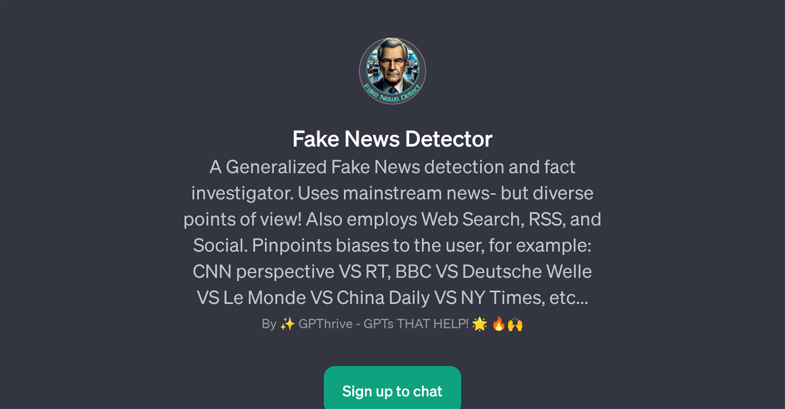Fake News Detector website