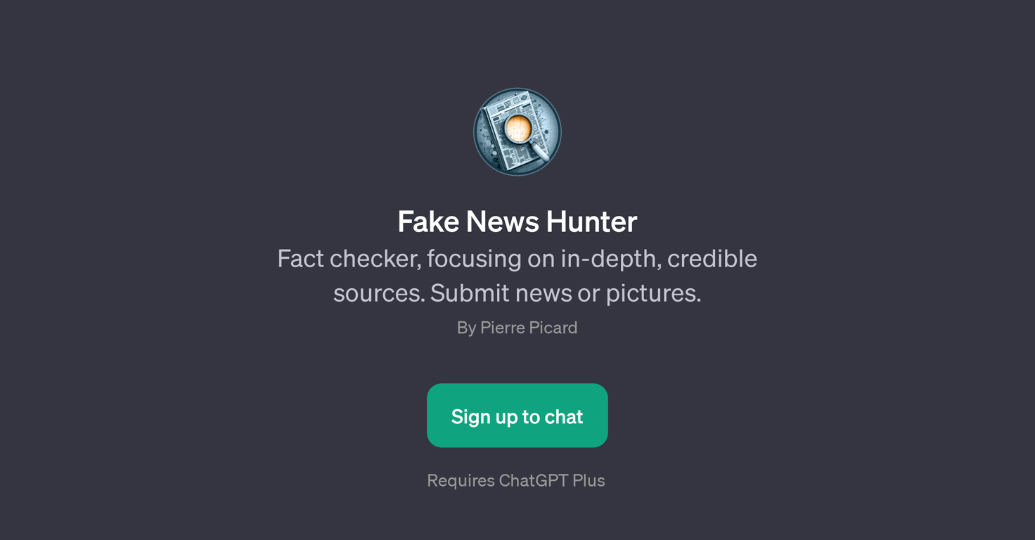 Fake News Hunter website