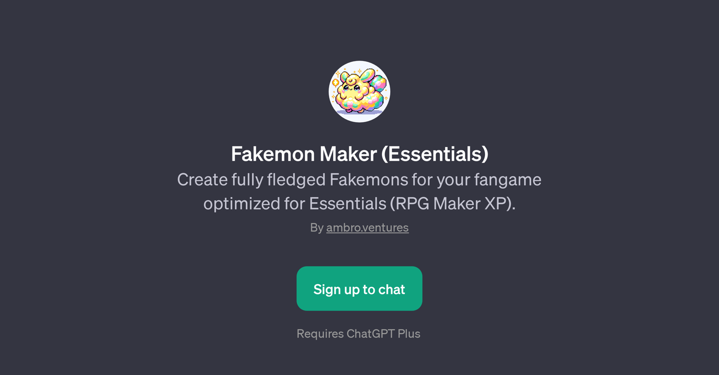 Fakemon Maker (Essentials) website
