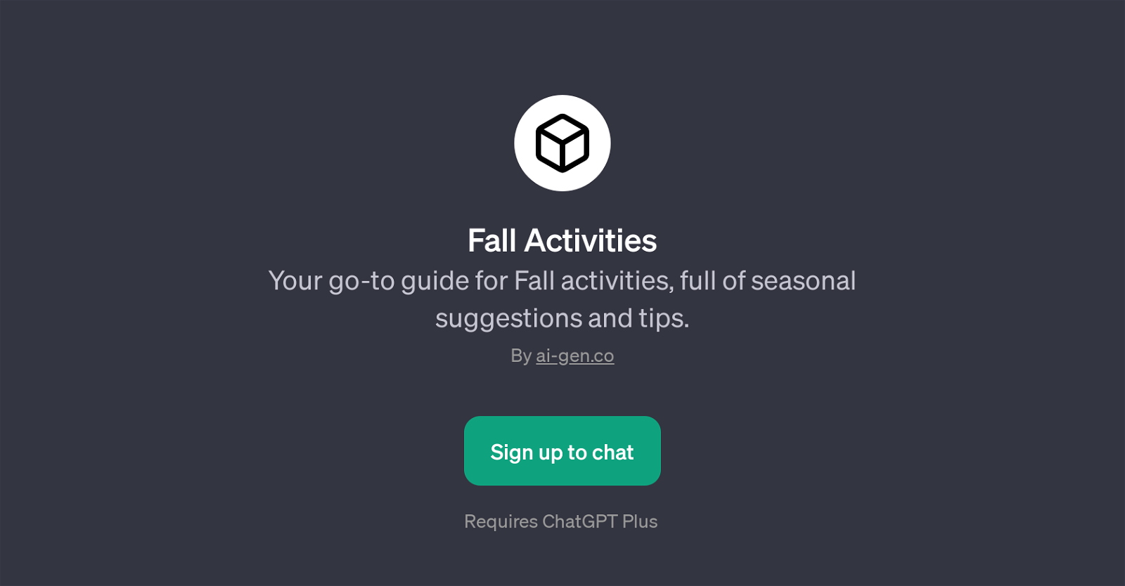 Fall Activities website