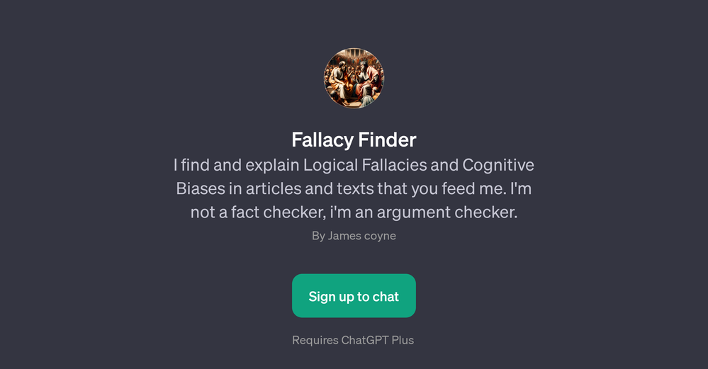 Fallacy Finder website