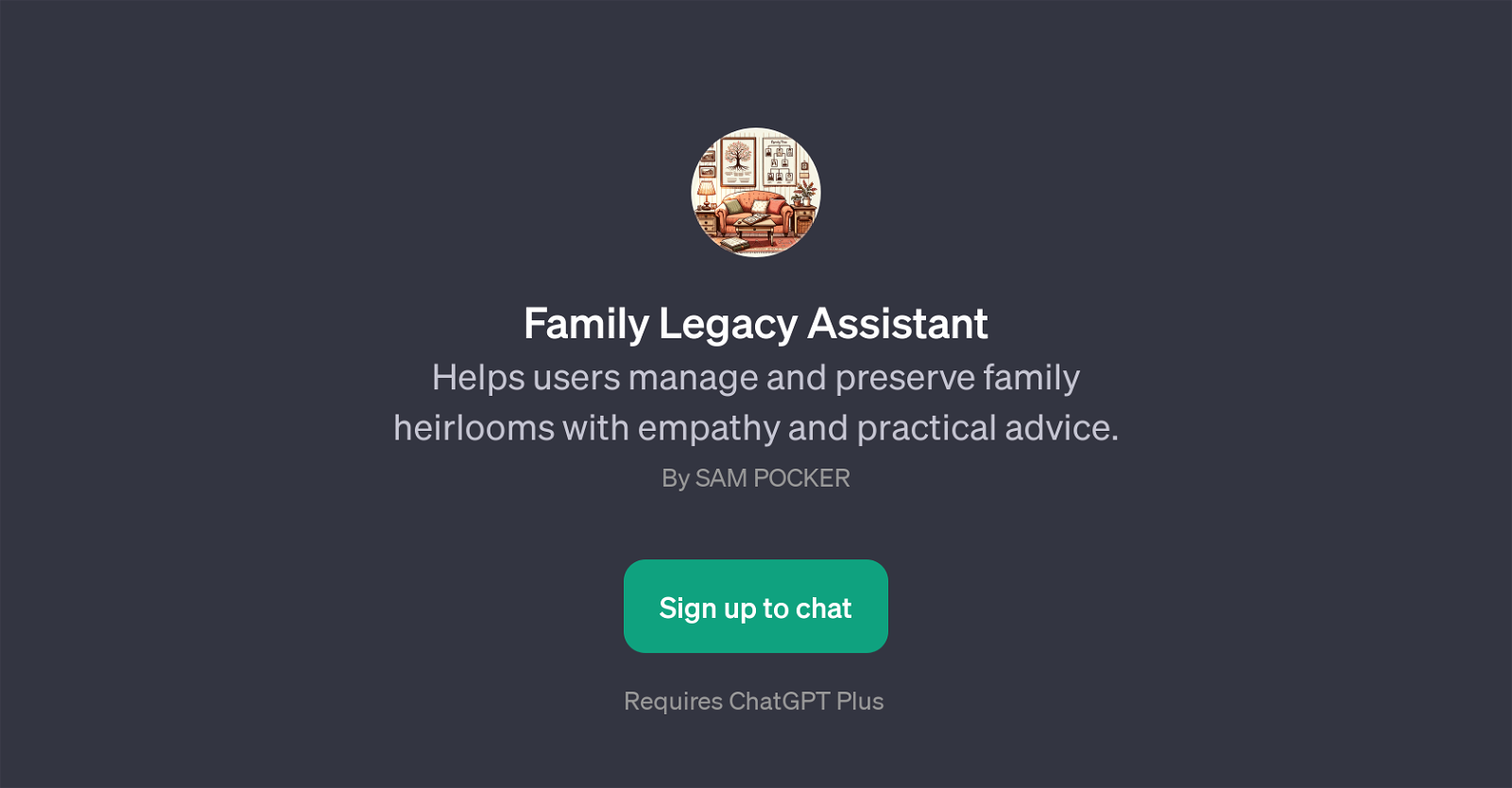 Family Legacy Assistant website