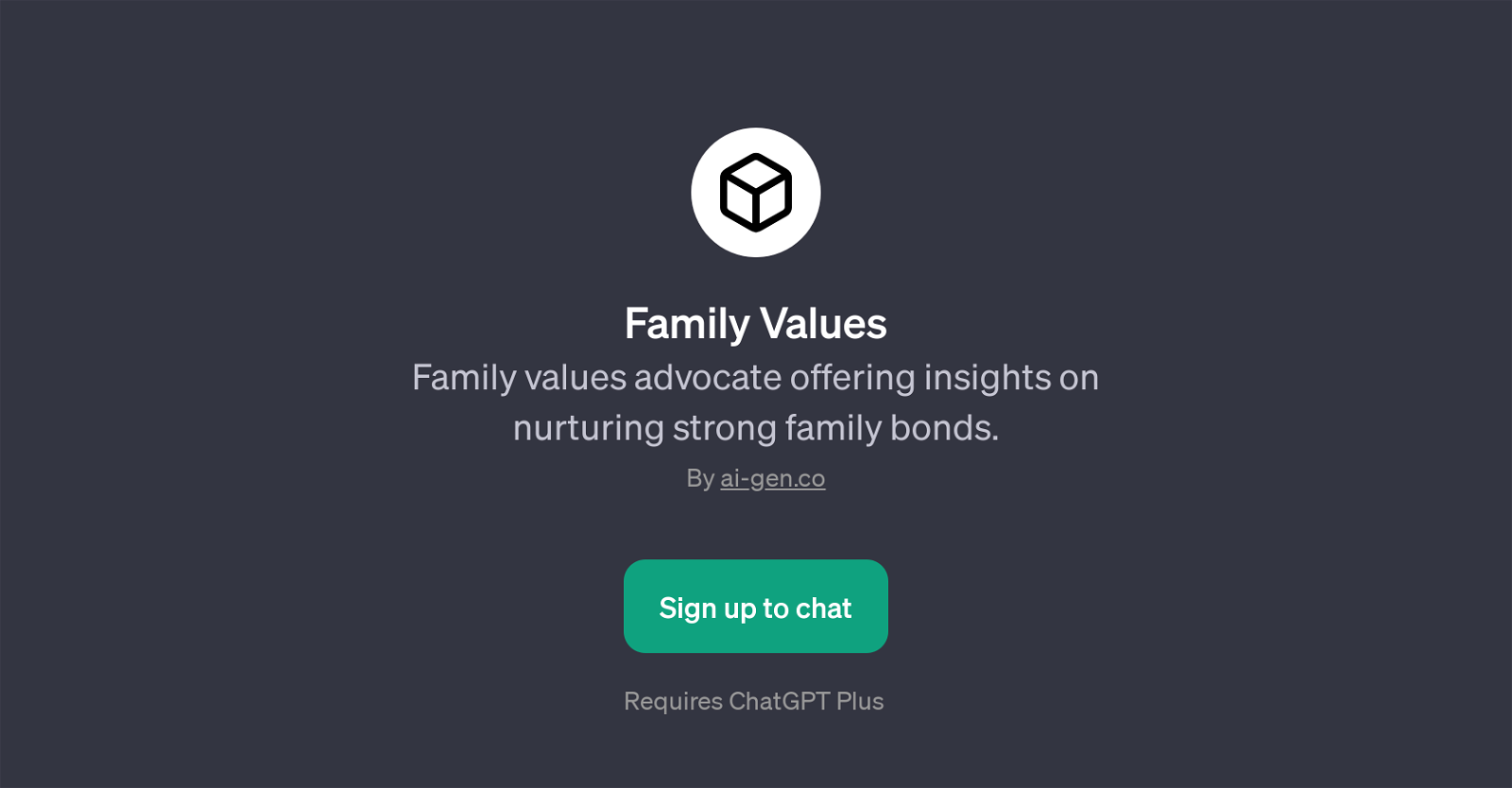 Family Values website