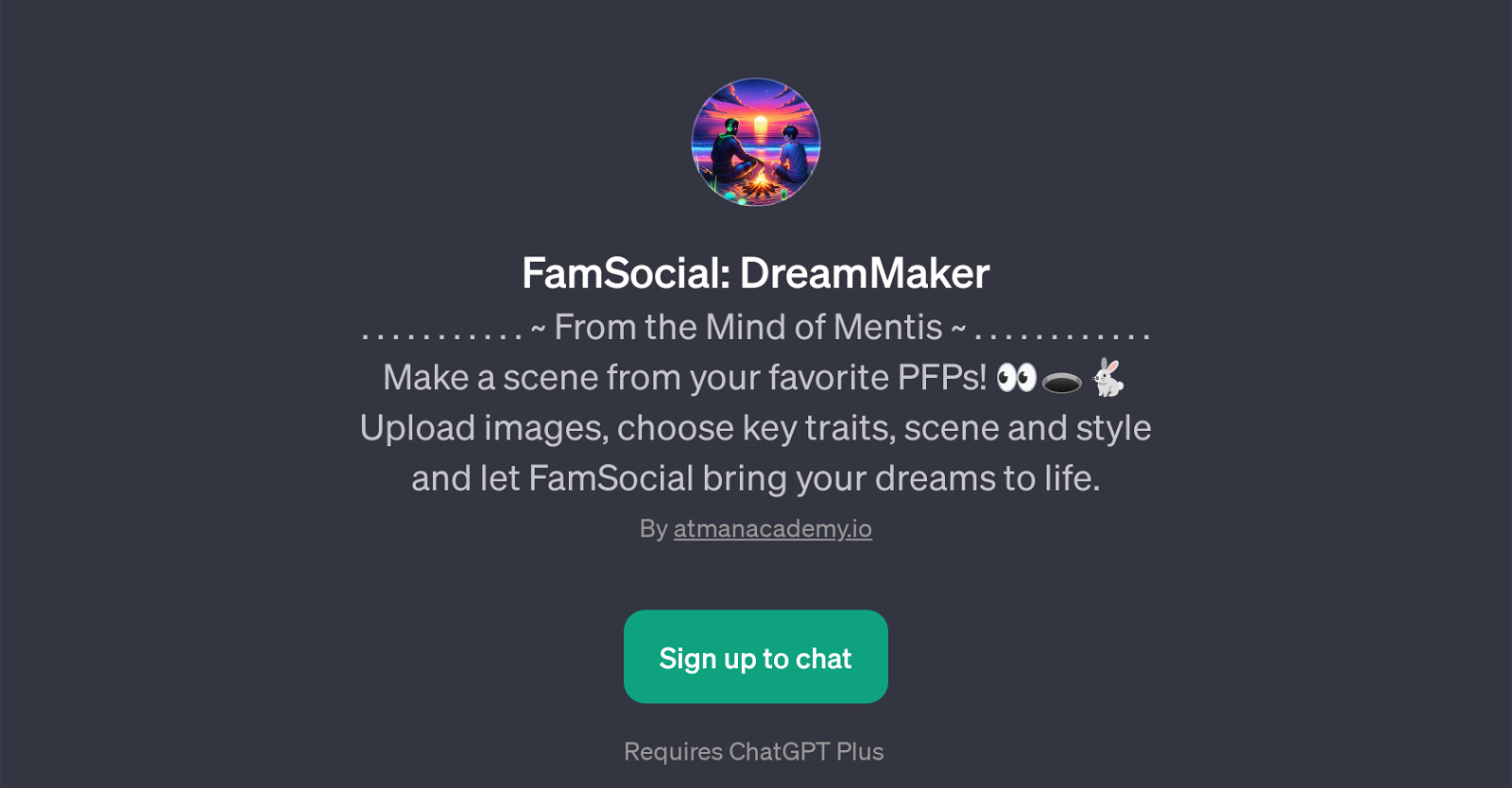 FamSocial: DreamMaker website