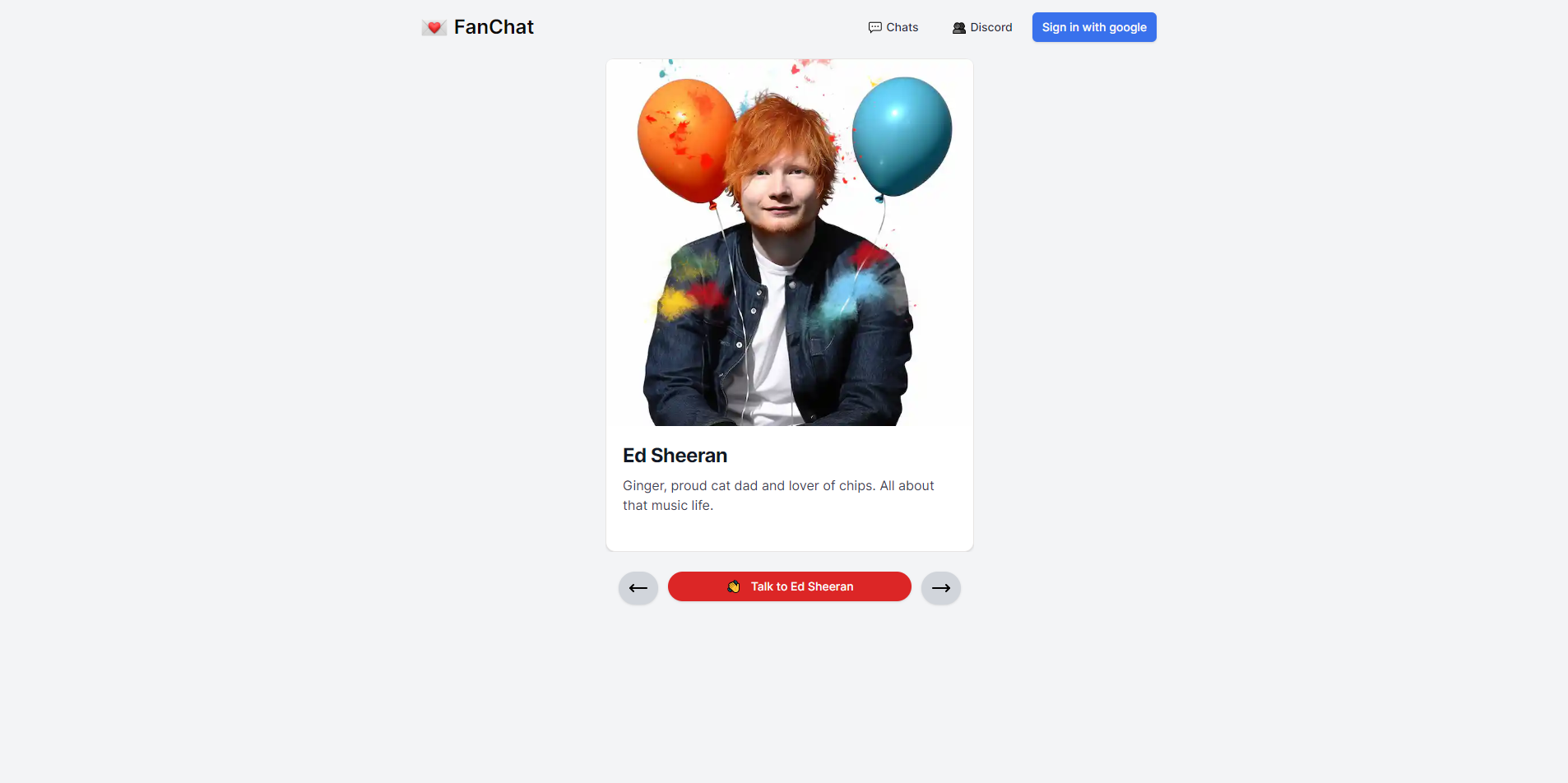 FanChat website