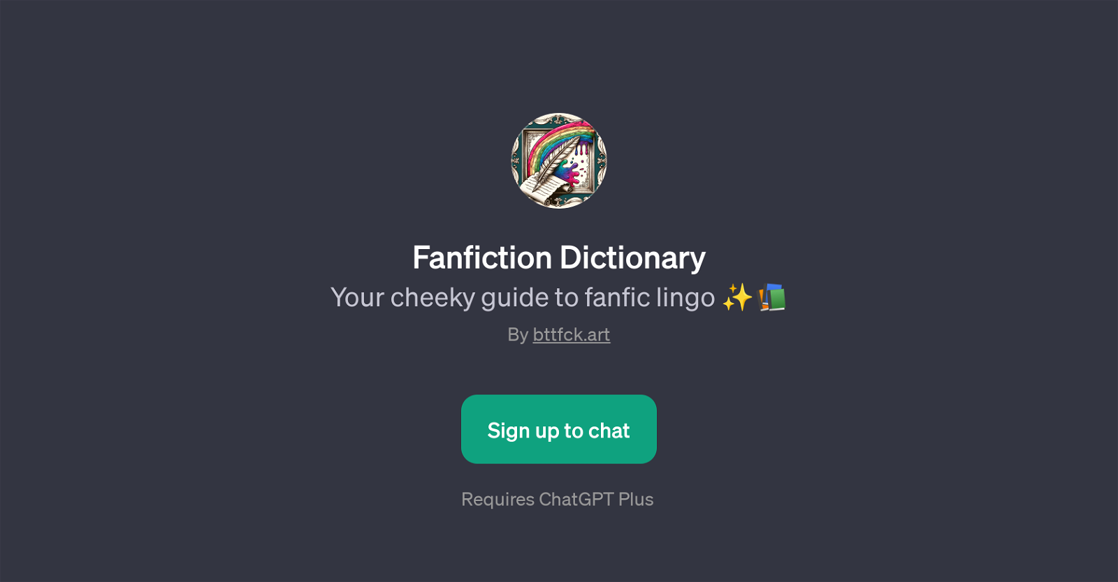 Fanfiction Dictionary website