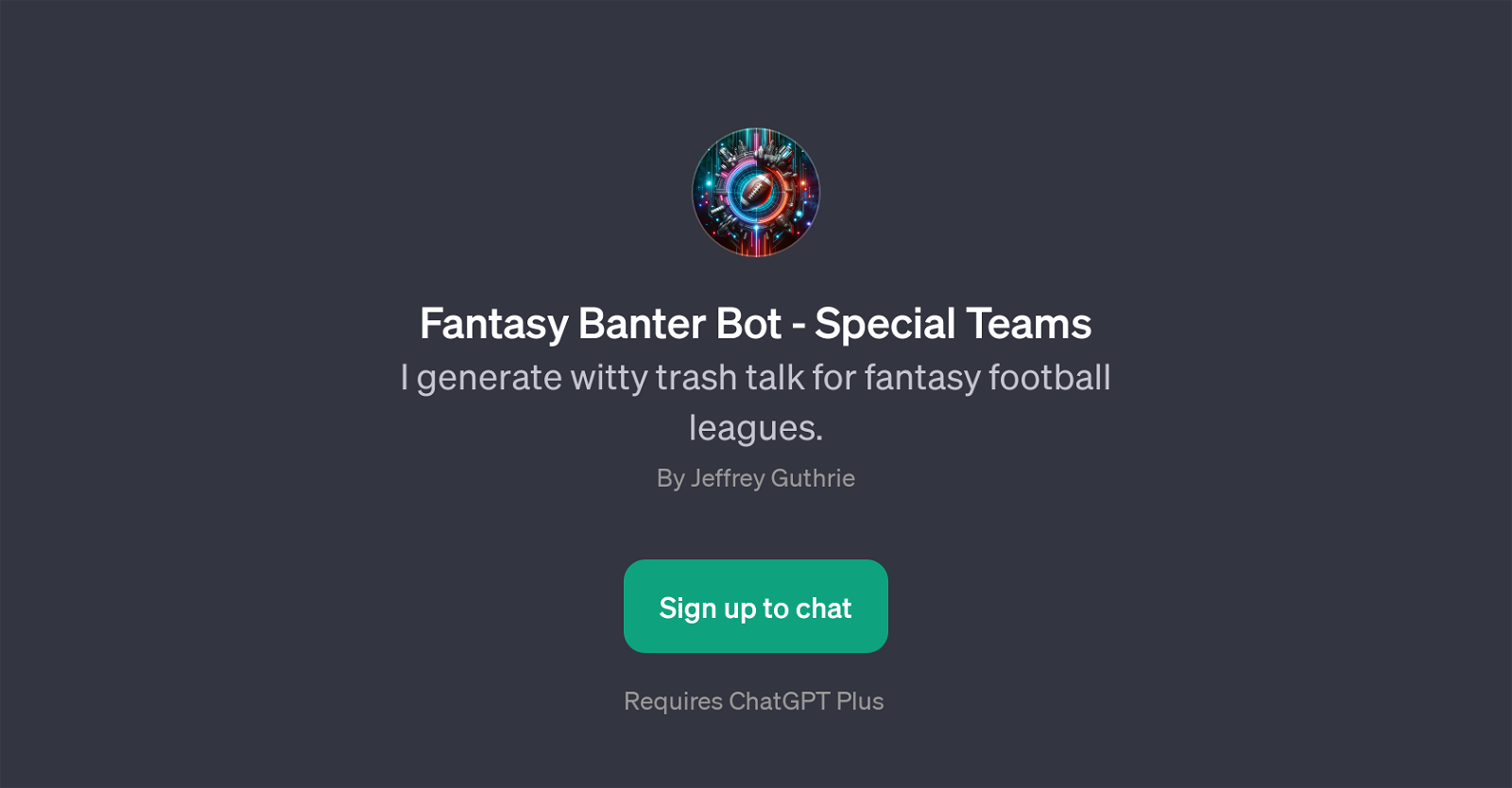 Fantasy Banter Bot - Special Teams website