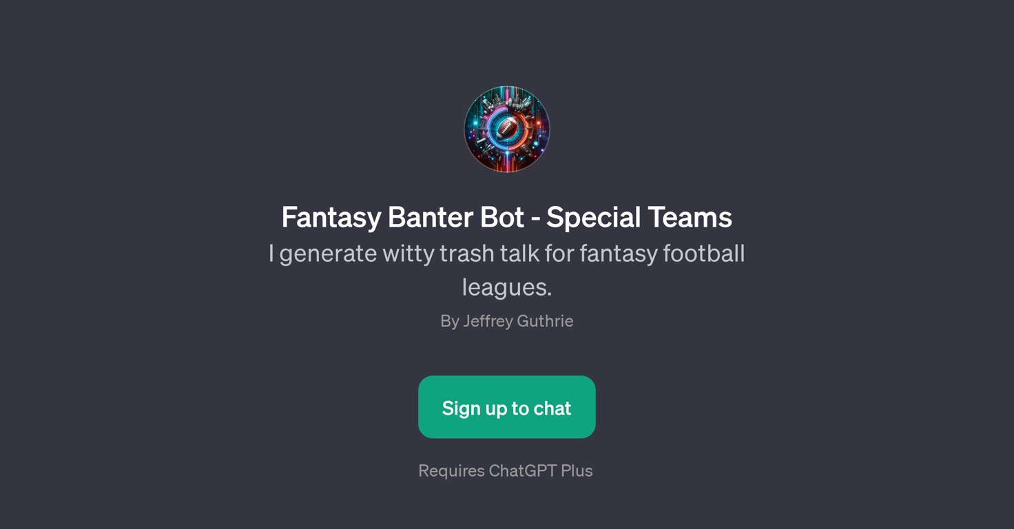 Fantasy Banter Bot - Special Teams website