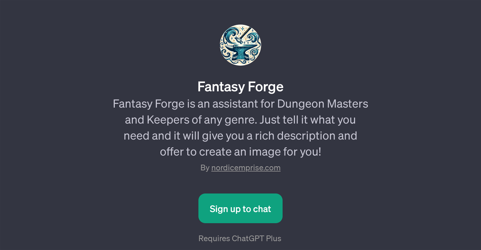 Fantasy Forge website