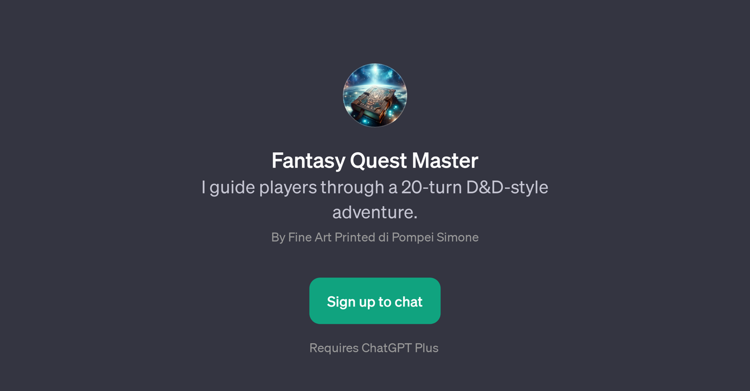 Fantasy Quest Master website