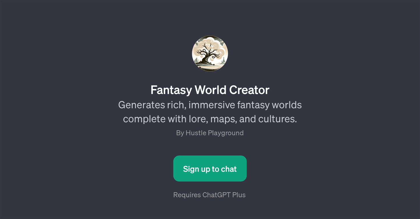 Fantasy World Creator website