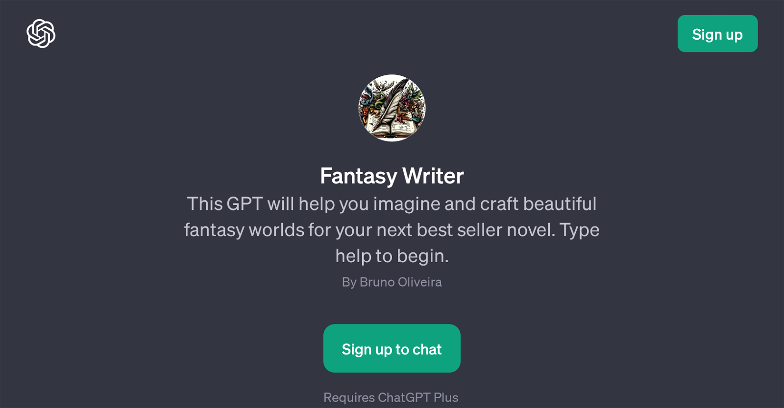 Fantasy Writer website