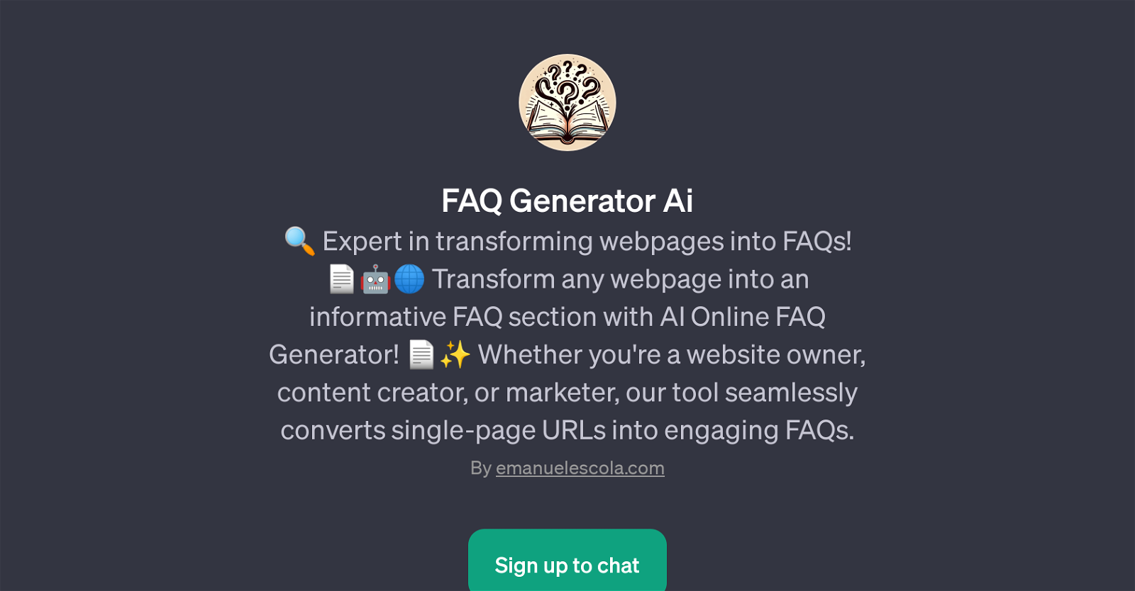 FAQ Generator Ai website
