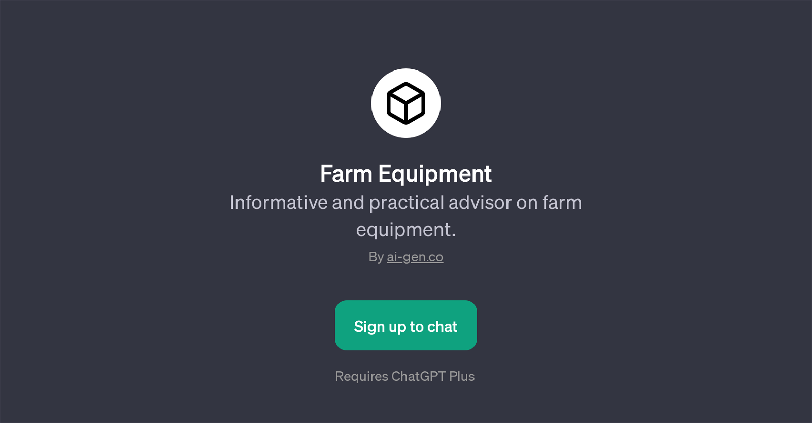 Farm Equipment Advisor GPT website