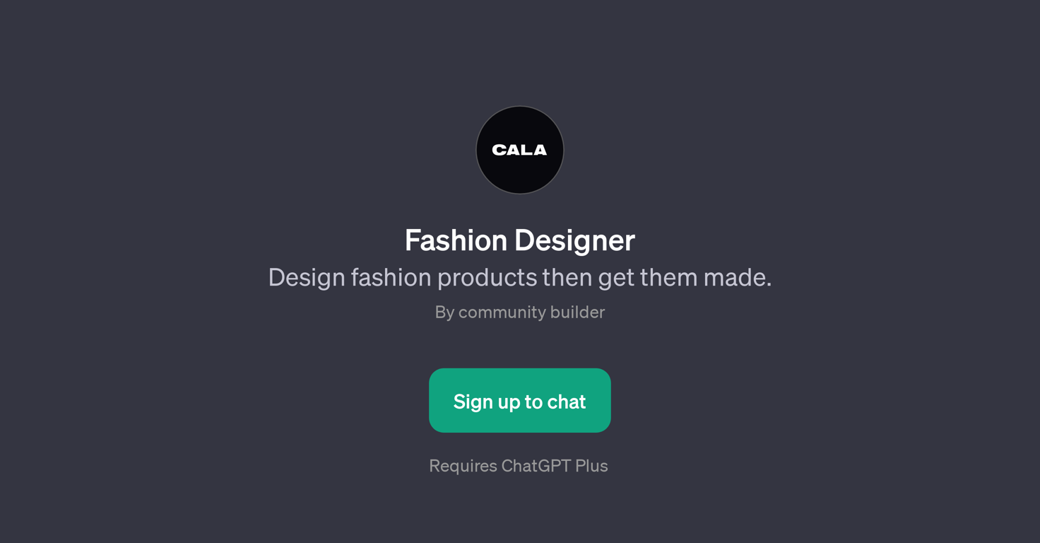 Fashion Designer GPT website