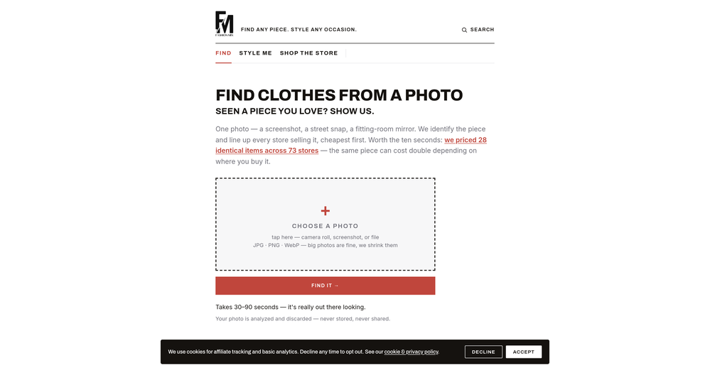FashionMix FIND website