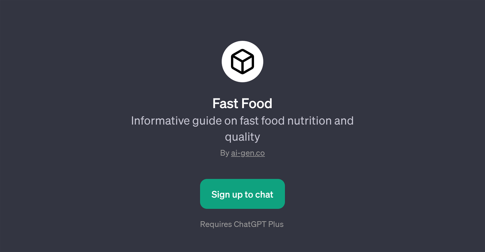 Fast Food website