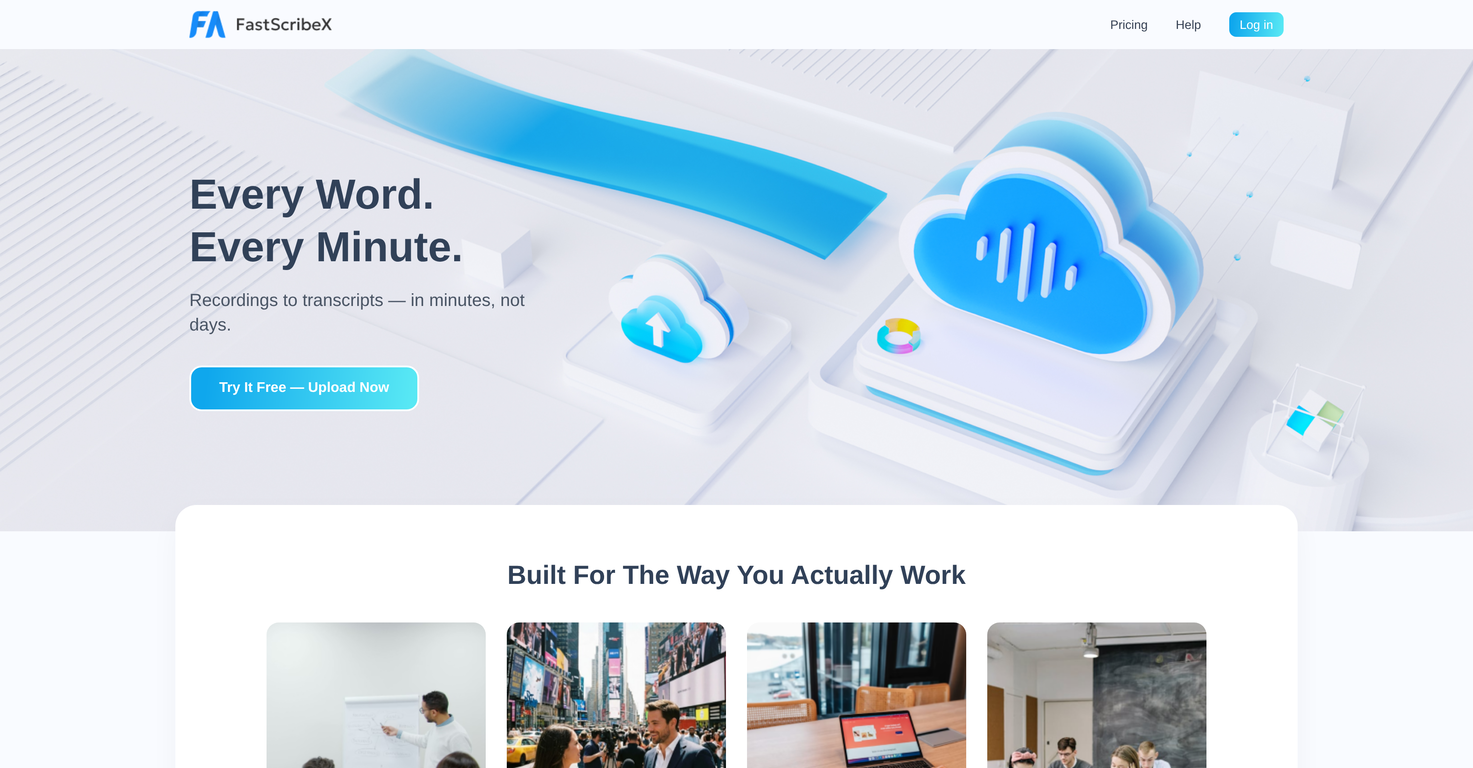 FastScribeX website