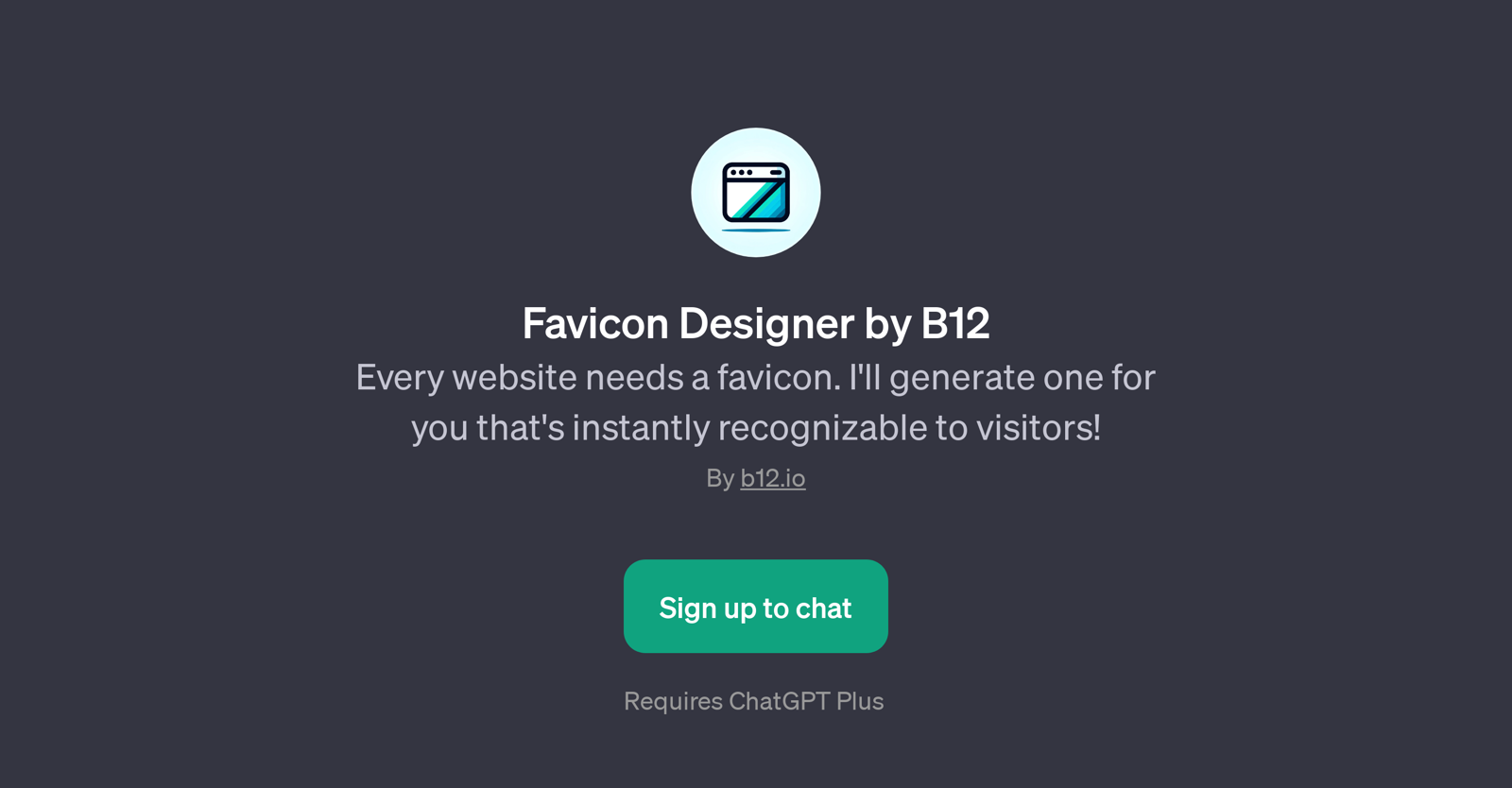 Favicon Designer by B12 website