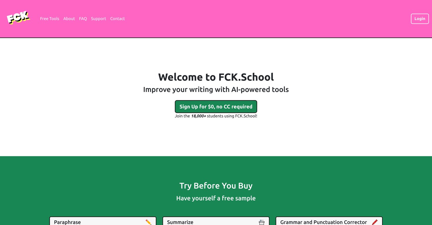 FCK.School website