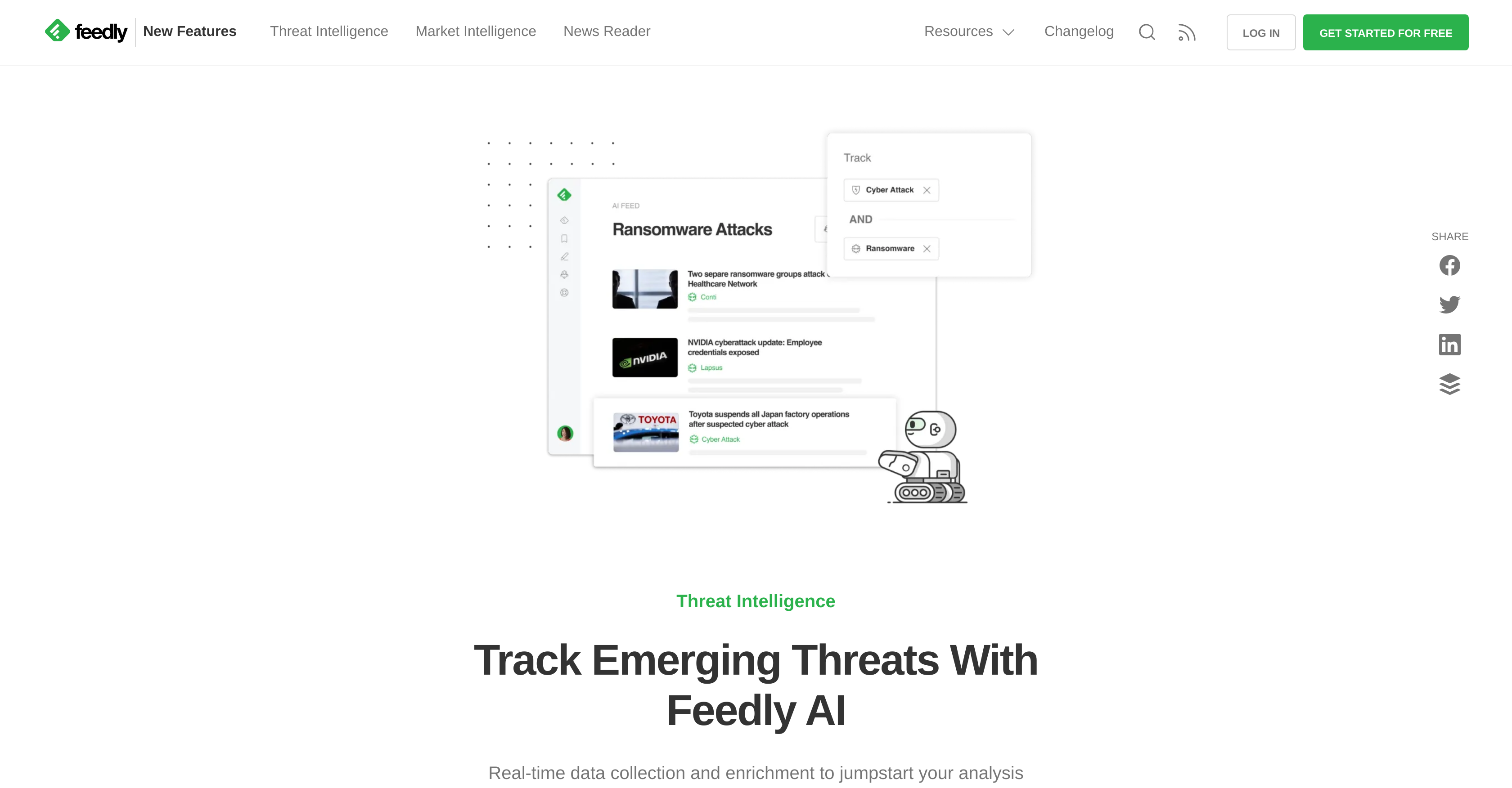 Feedly Leo website