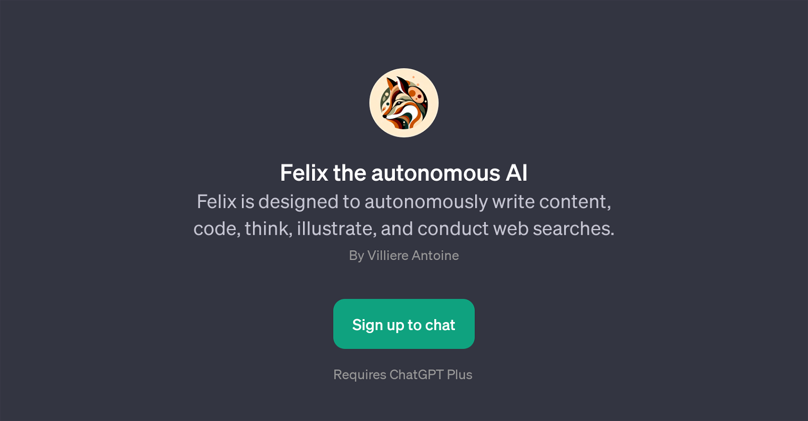 Felix the autonomous AI website
