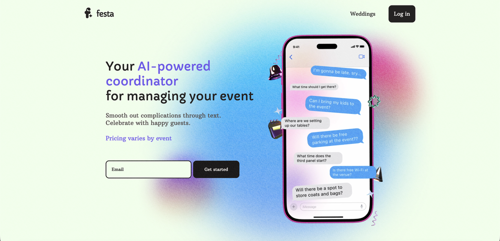 Festa | AI-native OS for events website