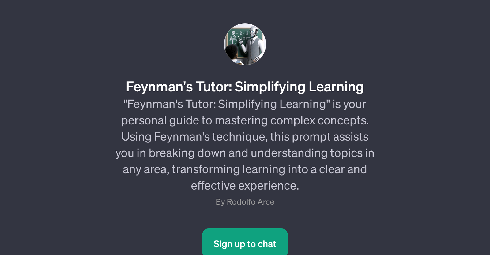Feynman's Tutor: Simplifying Learning website