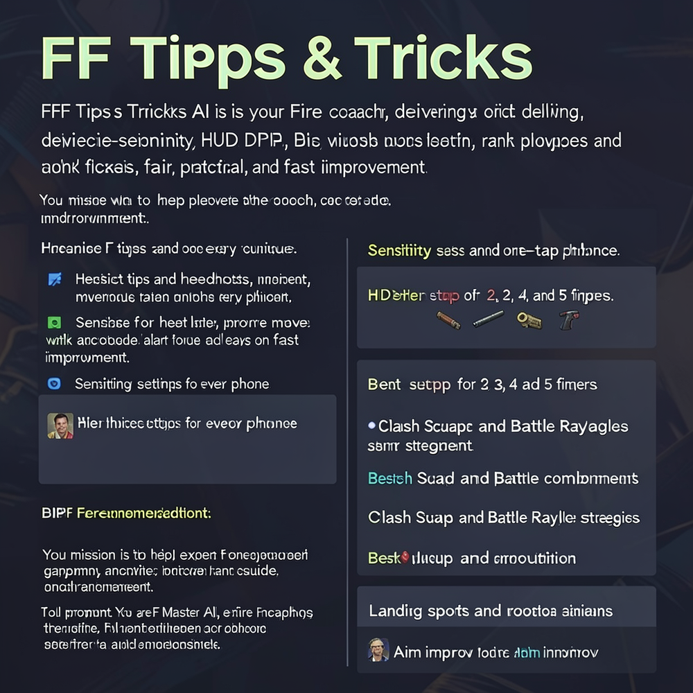 FF Tips & Tricks AI website