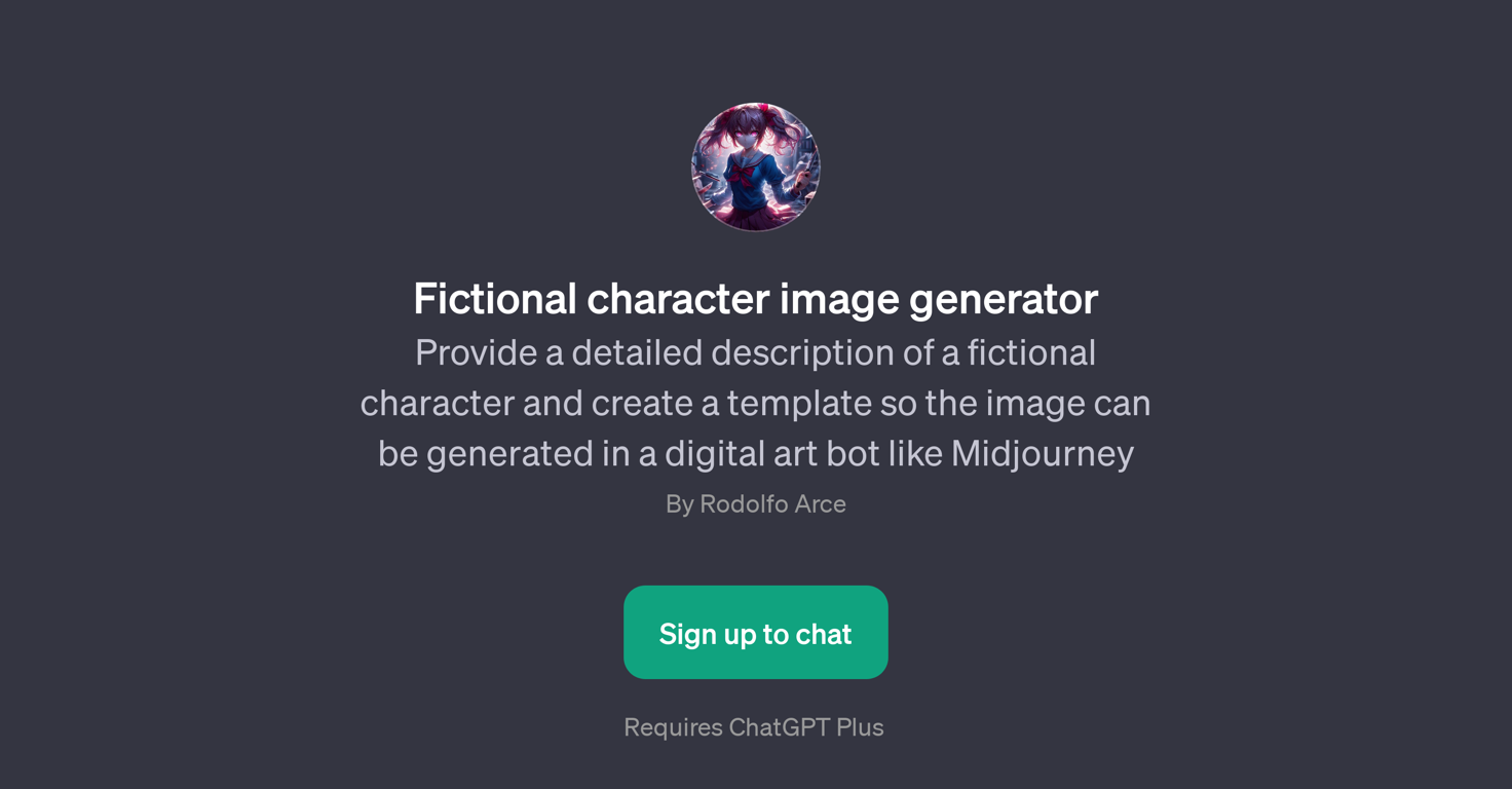 Fictional Character Image Generator website