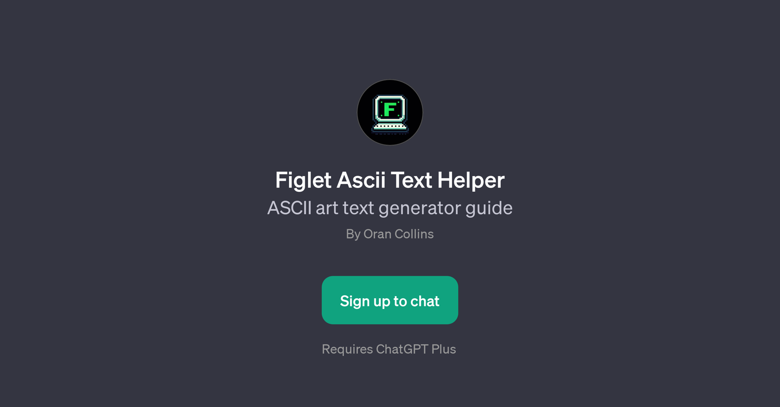 Figlet Ascii Text Helper website
