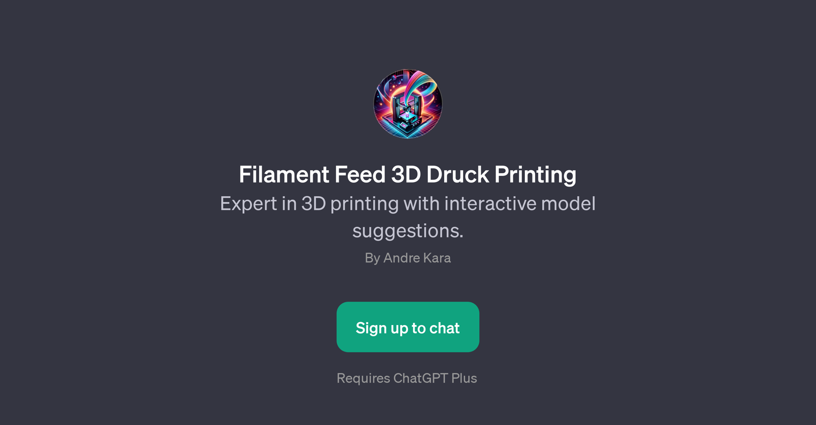 Filament Feed 3D Druck Printing website