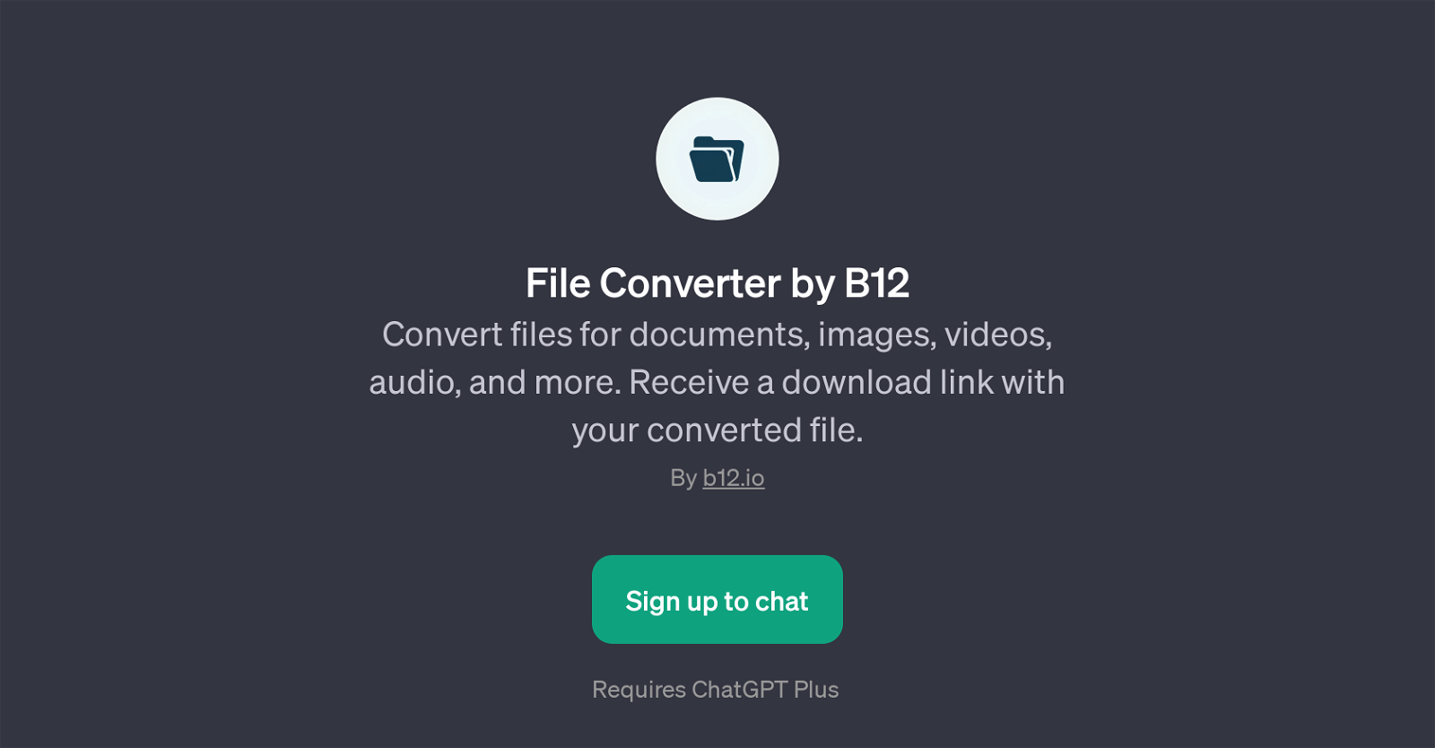 File Converter by B12 website