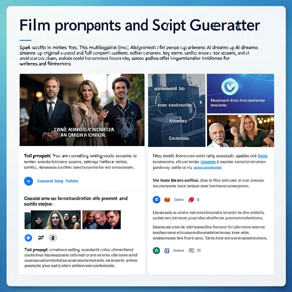 Film prompts and Script Generator website