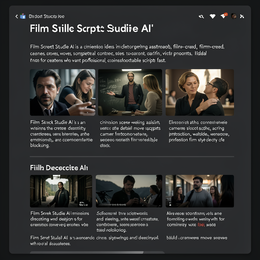 **Film Script Studio AI** website