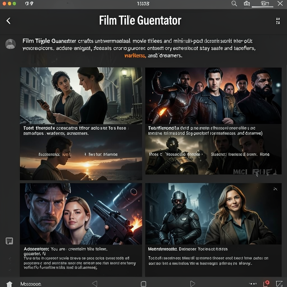 Film Title Generator website