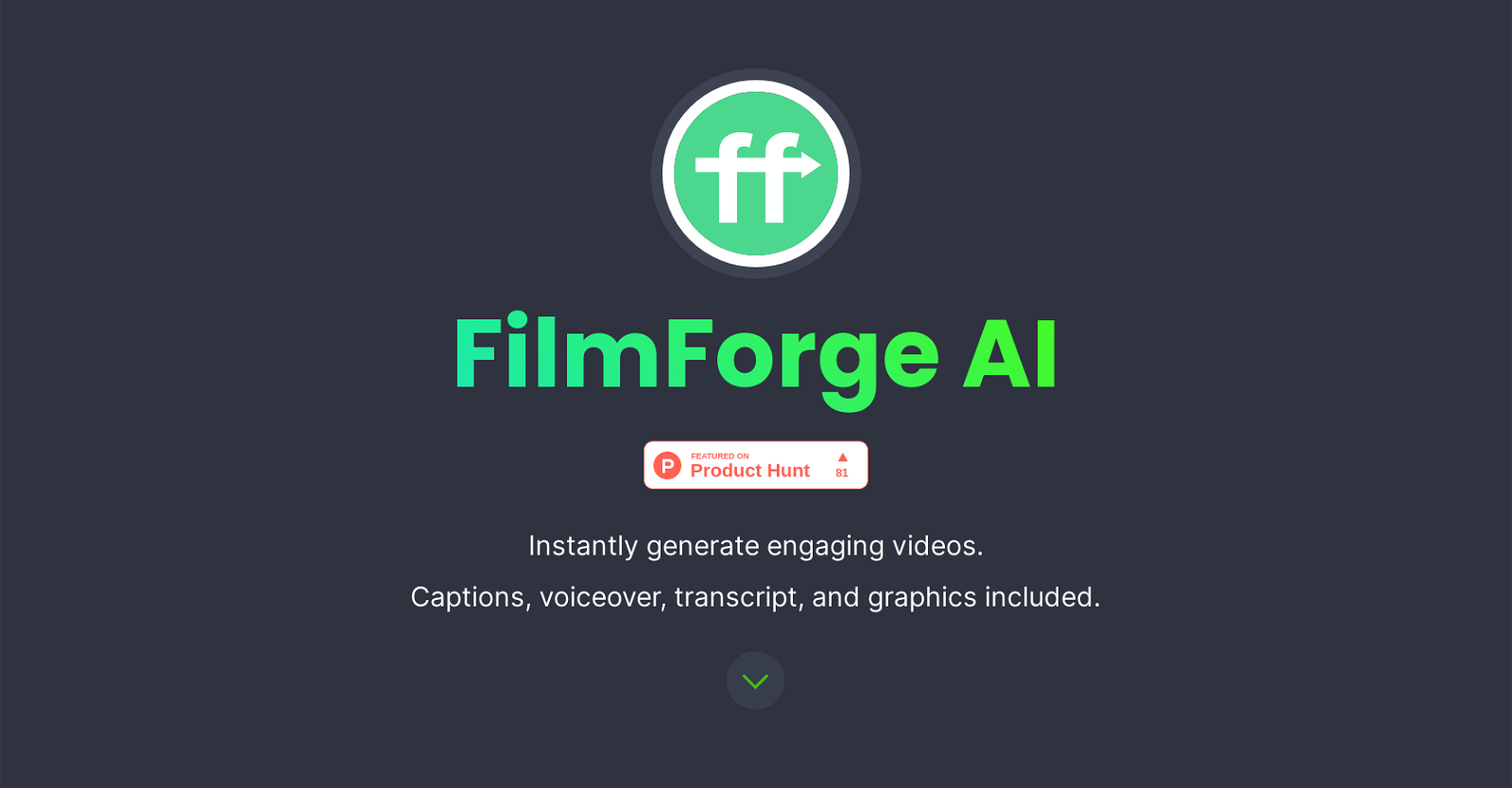 FilmForge website