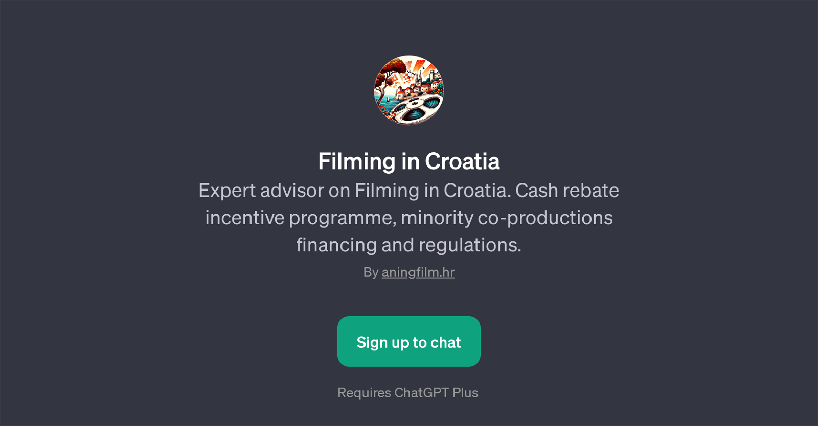 Filming in Croatia website