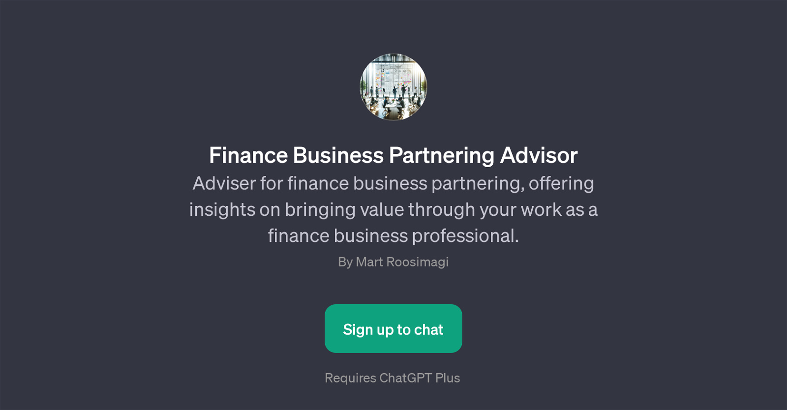 Finance Business Partnering Advisor website