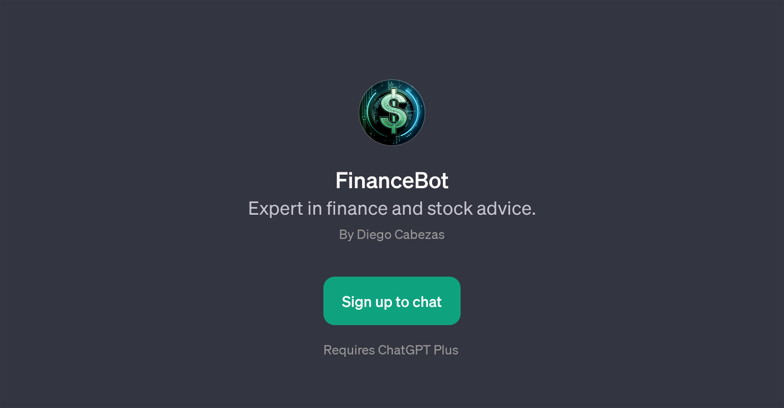 FinanceBot website