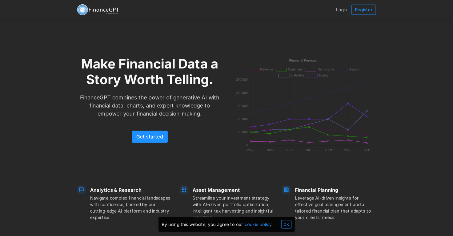 FinanceGPT website