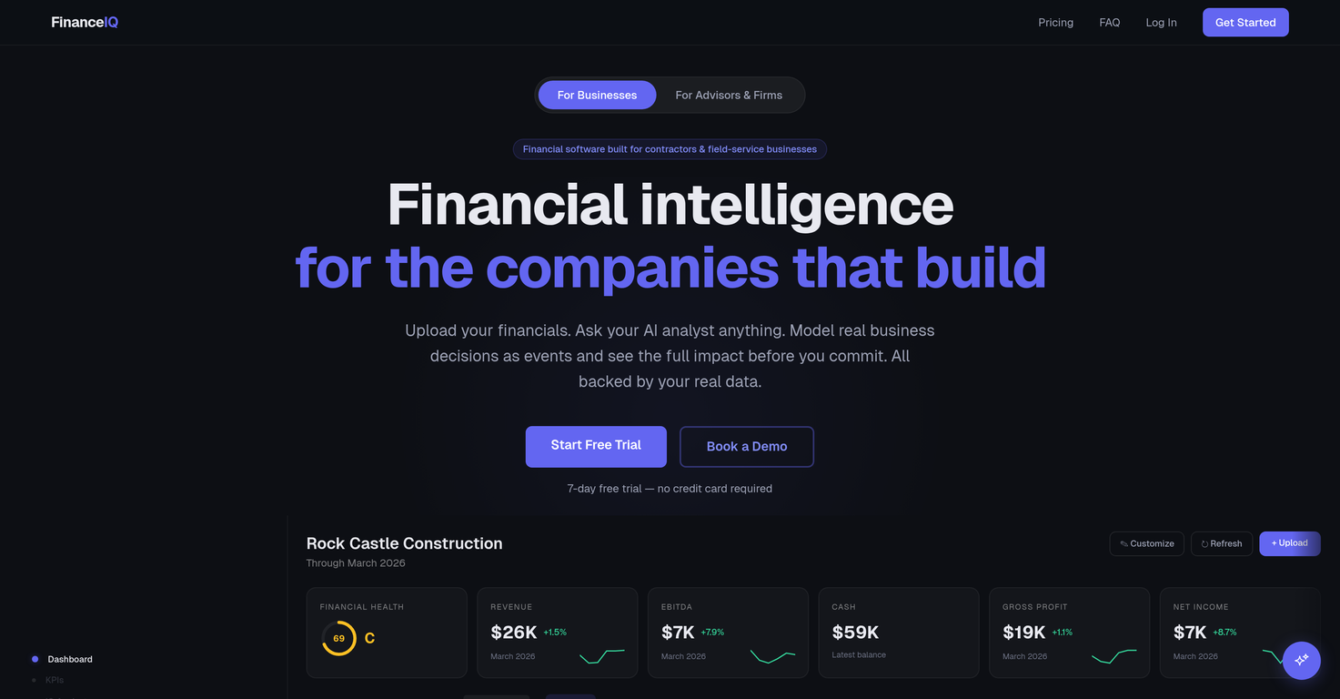 FinanceIQ website