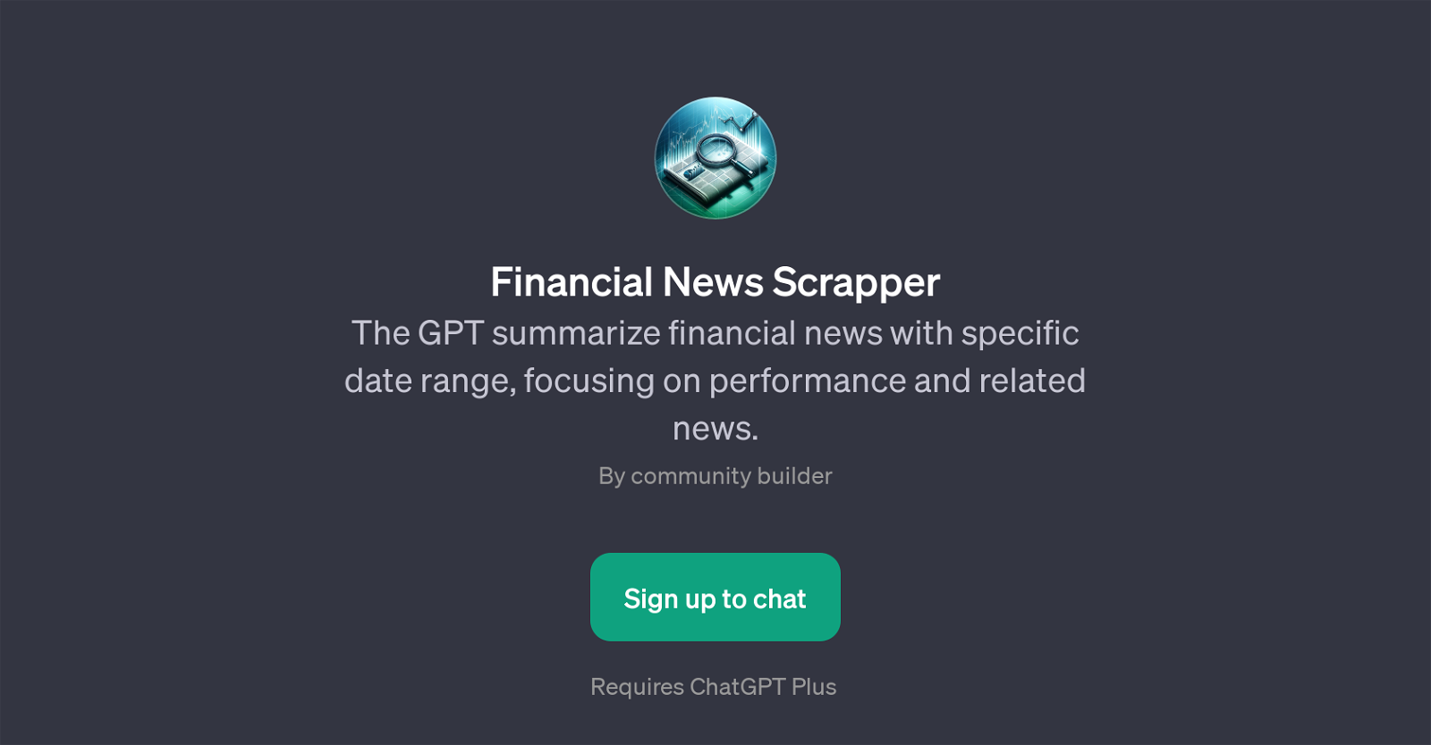 Financial News Scrapper website