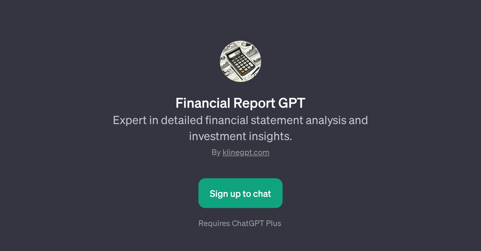 Financial Report GPT website