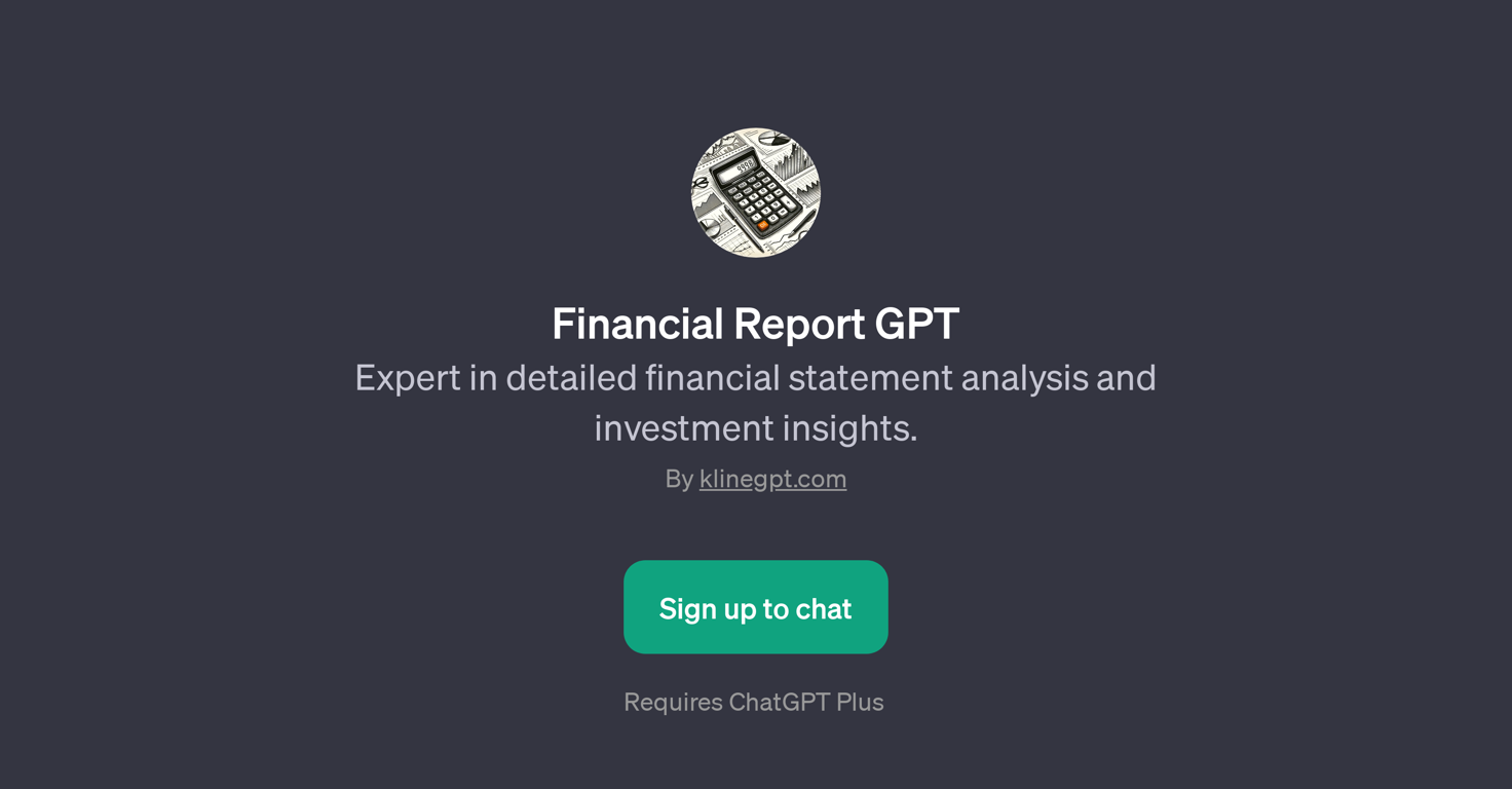 Financial Report GPT website